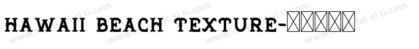 Hawaii Beach Texture字体转换